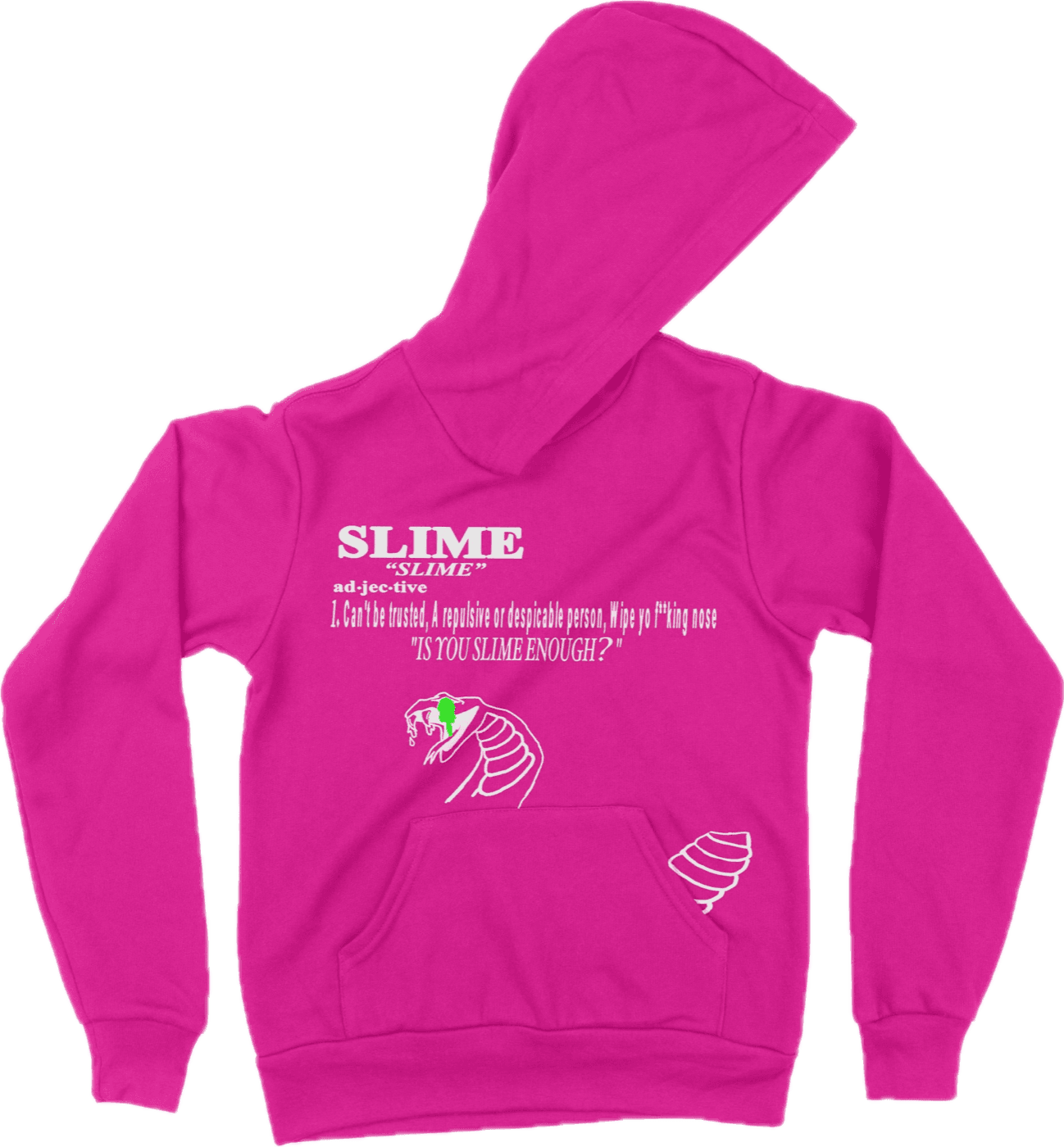 "Slimey Smiley" - Hoodie (Hot Pink)