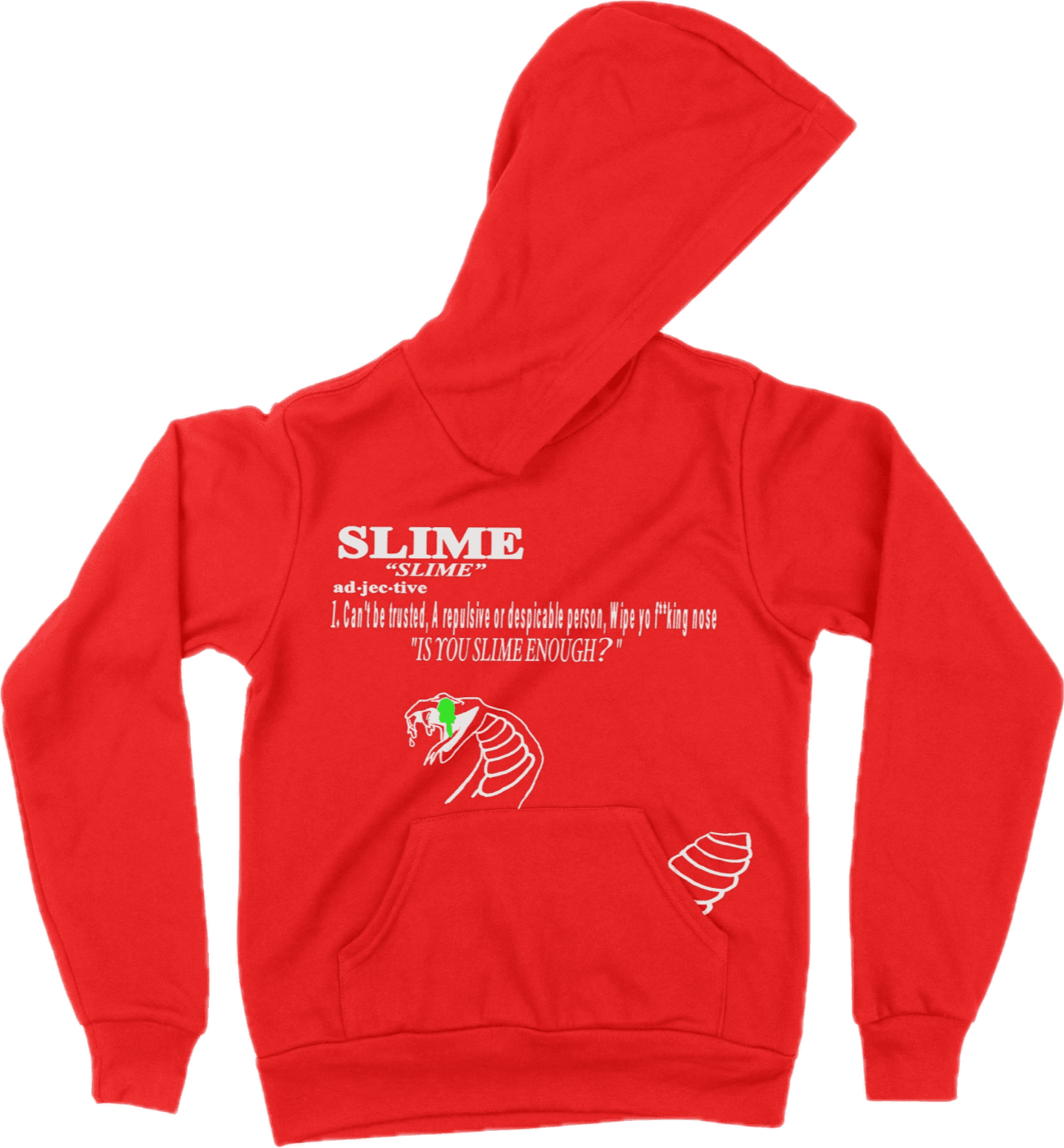 "Slimey Smiley" - Hoodie (Red)